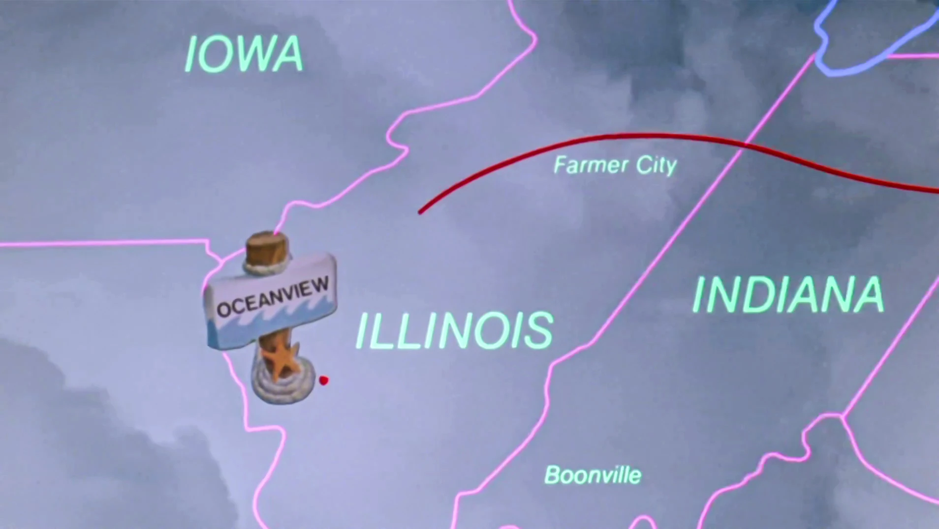 Map of Illinois from Follow That Bird