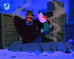 Baron Von Rottweiler with his sidekick Leon