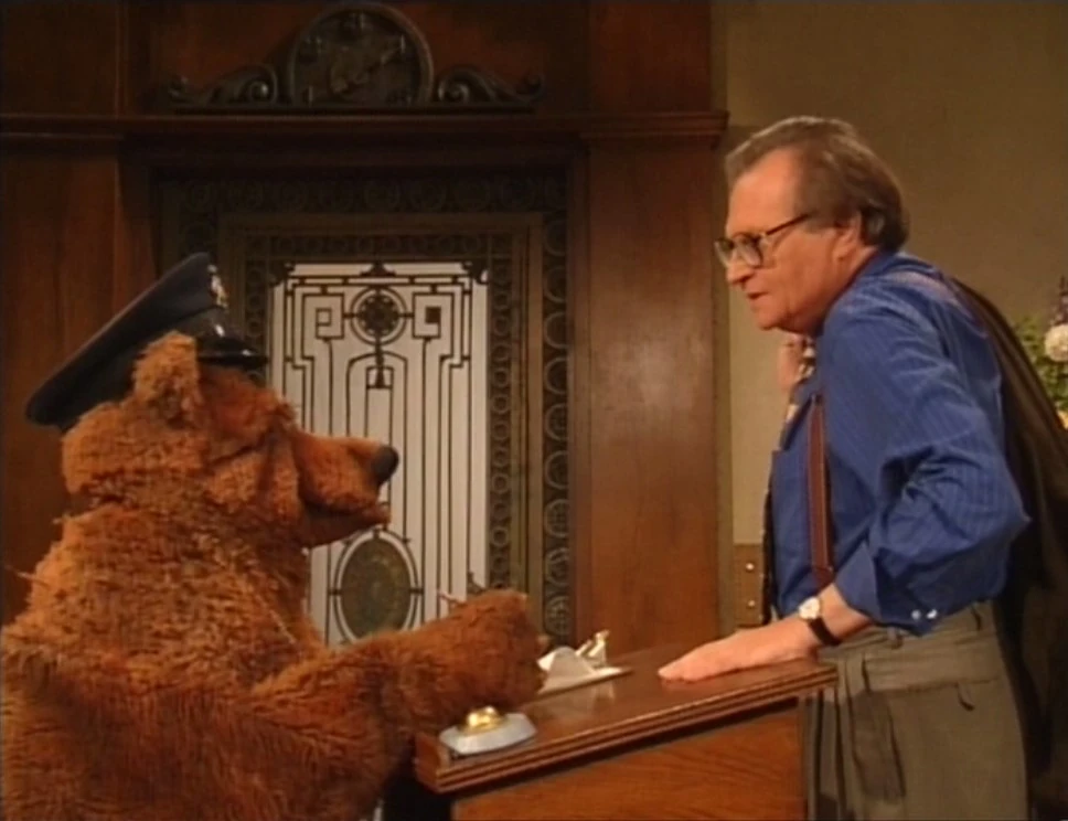 Bobo refuses to let Larry King in the building.