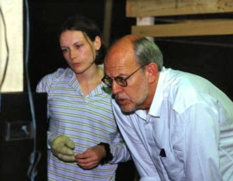 Kathy Smee with Frank Oz.