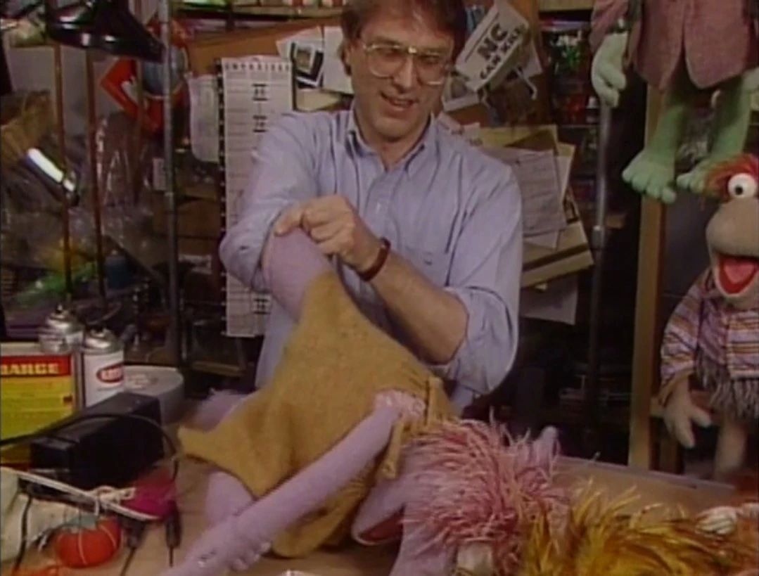 Tim Miller working on a background Fraggle