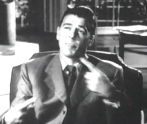 Ronald Reagan, in unidentified film footage used on Muppet Babies