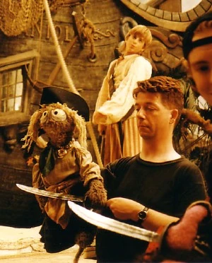 Geoff Felix, on the set of Muppet Treasure Island.