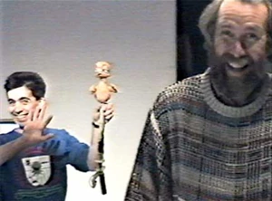 Mike Quinn and Jim Henson, behind the scenes on Mother Goose Stories
