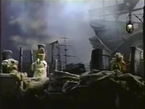 "The date: 1773. The place: the Boston Harbor. And we... are..  HERE!"