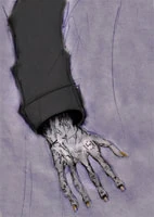 Karell's withered hand.