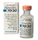 Novolin Mixed 70/30 insulin-30% R/Neutral and 70% NPH/isophane.