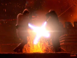 Dois amigos lutando até o fim em um duelo épico
