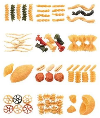follow the links to explore the different shapes of pasta