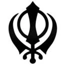 The Khanda is the emblem of the Sikh religion.