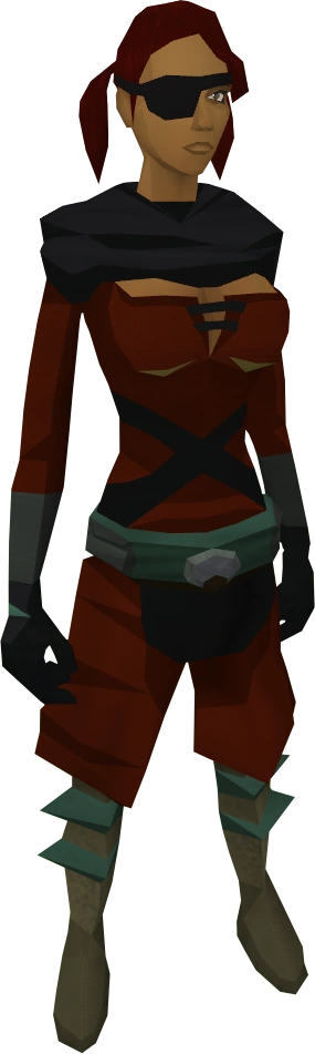 A player wearing an eye patch. A player wearing an eye patch.
