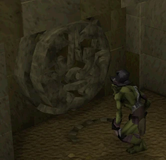 A player entering the Crypt.