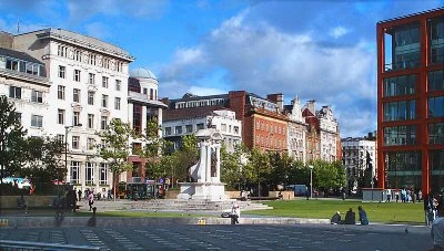 Piccadilly Gardens in central Manchester, Photo by G-man