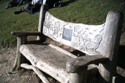 Bench at Trosley Country Park, Kent, November Photo credit: Philralph
