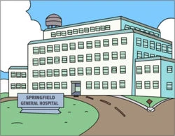 Springfield General Hospital where Dr. Hibbert is usually seen.