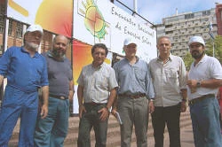 Solar promoters, from left to right: Pedro Serrano (Chile), Gerardo Honty (Uruguay), Juan José Oña (Uruguay), Alfredo Esteves (Argentina), Delcio Rodriguez (Brazil), and Oscar Nuñez (Chile)