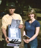 Christopher Nyerges with high school teacher Joan Stevens