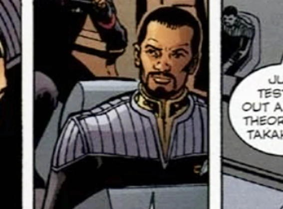 Starfleet officer Mick Gold in 2374.