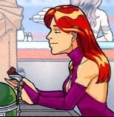 Kannen on a date with Jango Fett in Dex's Diner in 22 BBY.
