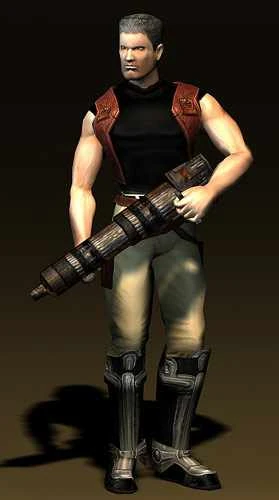 Canderous Ordo, with his prototype repeating blaster