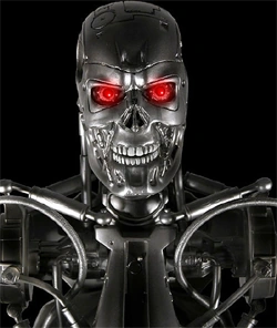 Closeup of a T-800.