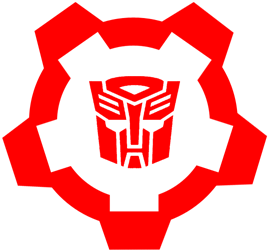 A Powerlinx symbol from Energon. Transformers with same-colored Powerlinx symbols can combine with each other.  (Ironically, transformers with a red Powerlinx symbol, as depicted here, are the exception to this rule.)