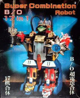 Super Combination Robot B/O 17-in-1. His knees are happy to see you.
