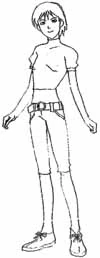 Alexis' original character model.