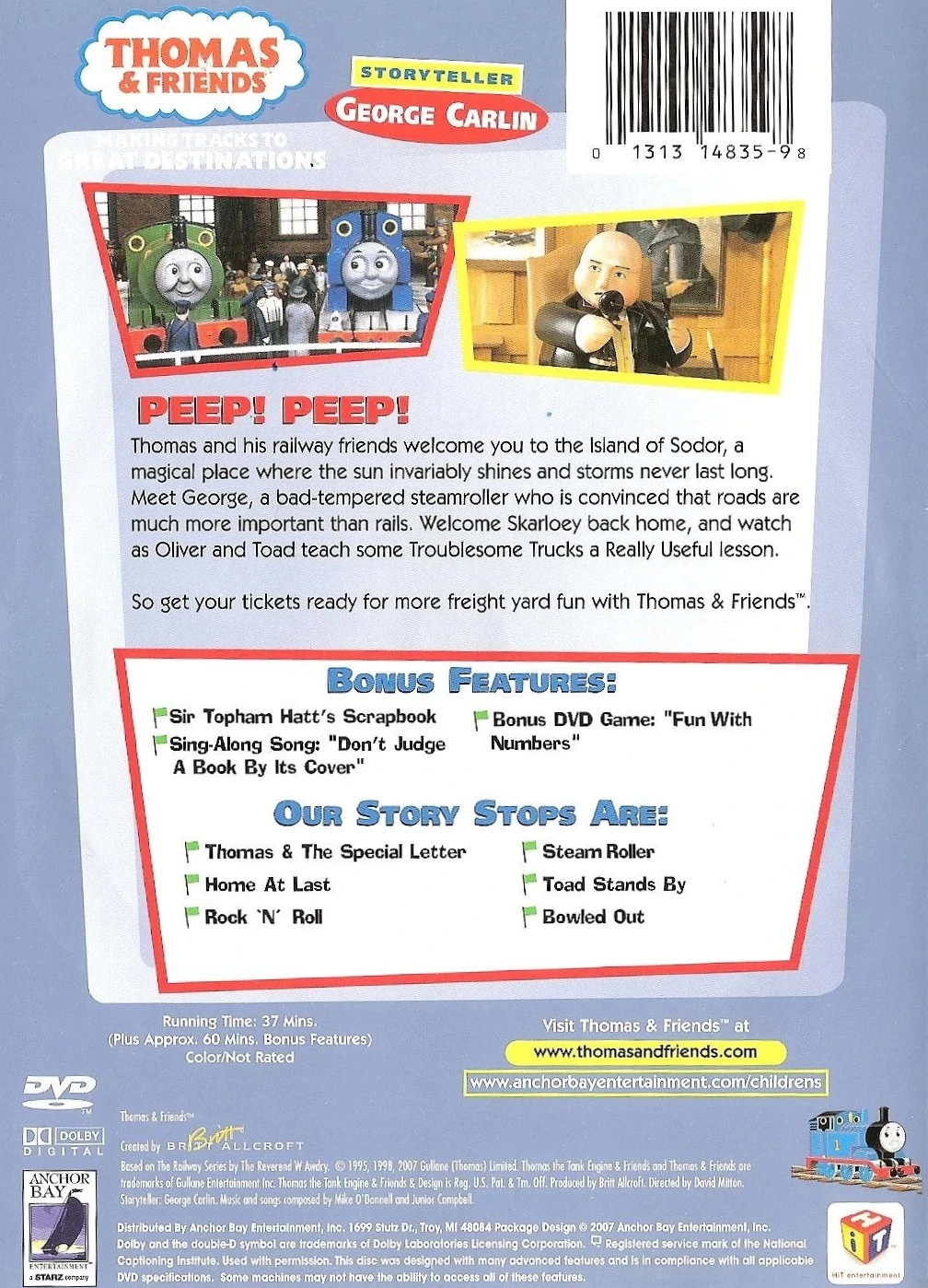 Image ThomasandtheSpecialLetterDVDbackcover jpg Thomas The Tank 