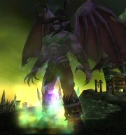 Et hologram av Illidan i Shadowmoon Valley