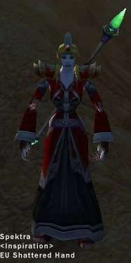 Undead female wearing the Flarecore Mantle