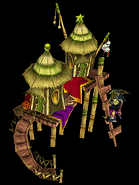 Goblin merchants look like murloc huts.
