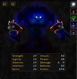Voidwalker Stat Window.