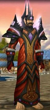 A human wearing Vengeful Gladiator's Regalia