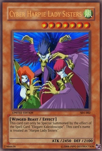Cyber Harpie Lady Sisters - Yu-Gi-Oh Card Maker Wiki - Cards ...harpy lady sisters 
